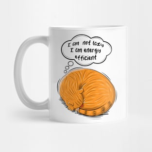 Cute Yellow Sleeping Cat Mug